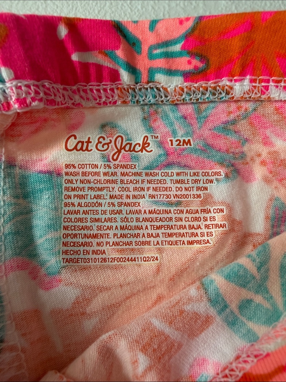Cat & Jack Floral Leaf Shorts - Picture 3 of 4